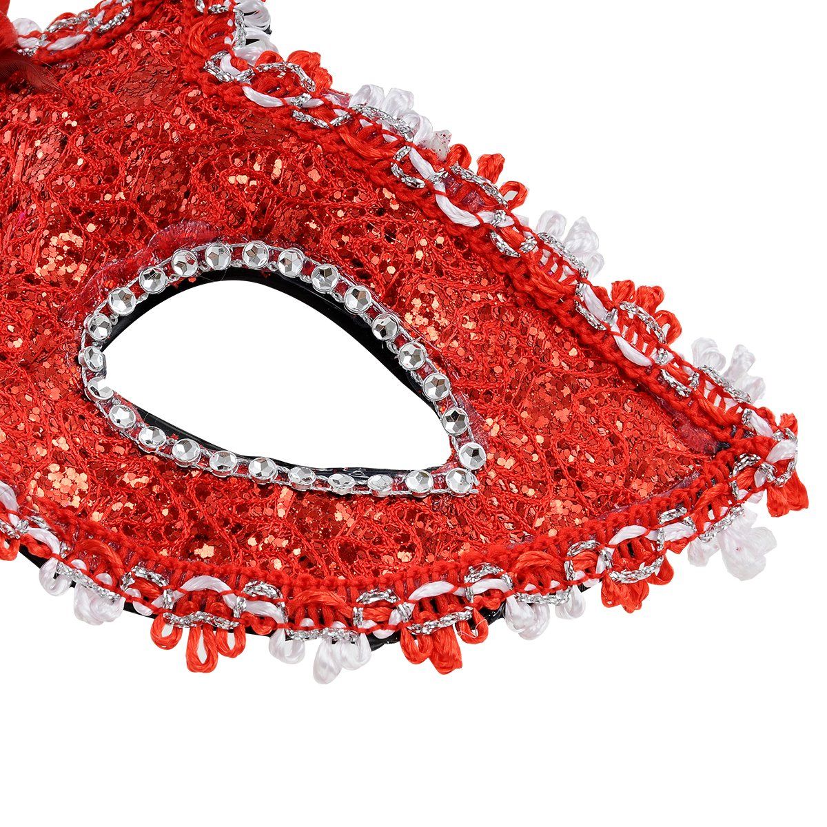 Masquerade Mask Women Venetian Mask with Flower Lace Masquerade for Halloween Christmas Mardi Gras Costume Party — image 2