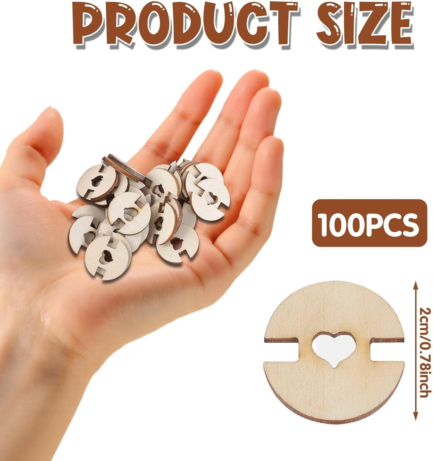 100 Pack Pom Buttons for Hats, Sew-On Craft Buttons with Wooden Holder for Crochet, Knitting Beanies and DIY Decoration — image 2