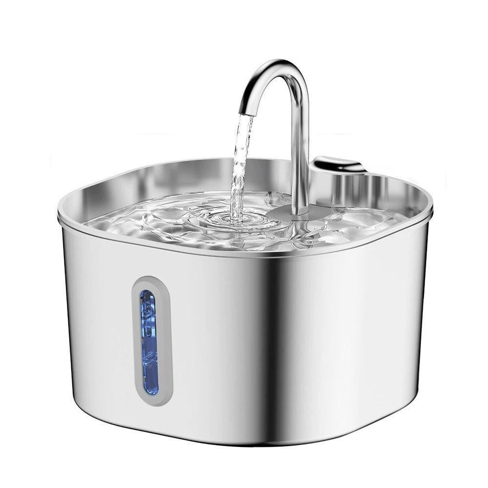 USB 2.2L Stainless Steel Pet Water Fountain for Cats and Small Dogs — image 3