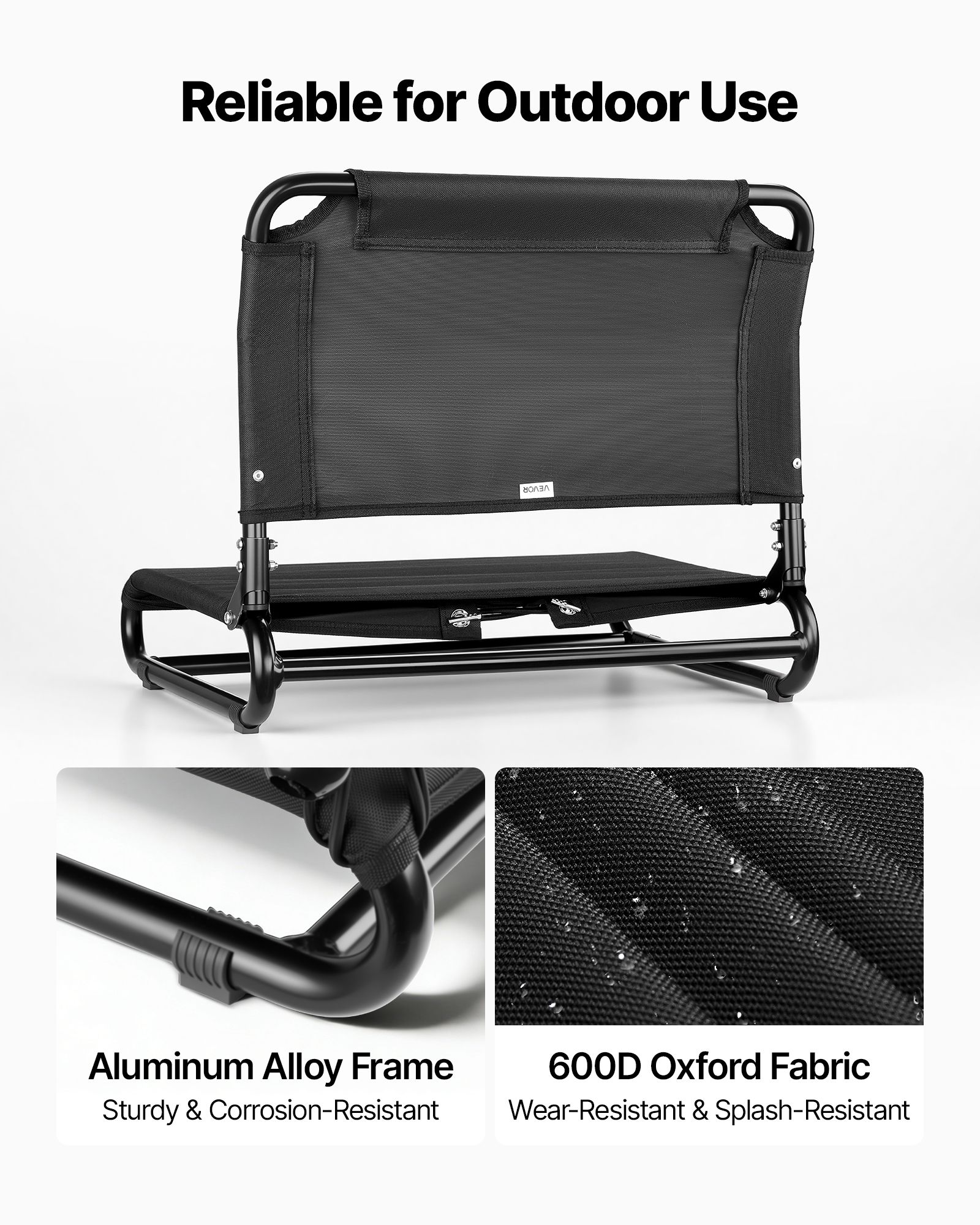 Kayak Seat, Folding Kayak Seat with Comfortable Back Support, Aluminum Alloy Frame & 600D Oxford Fabric, Easy Assembly for Paddling, Fishing and Recreational — image 6
