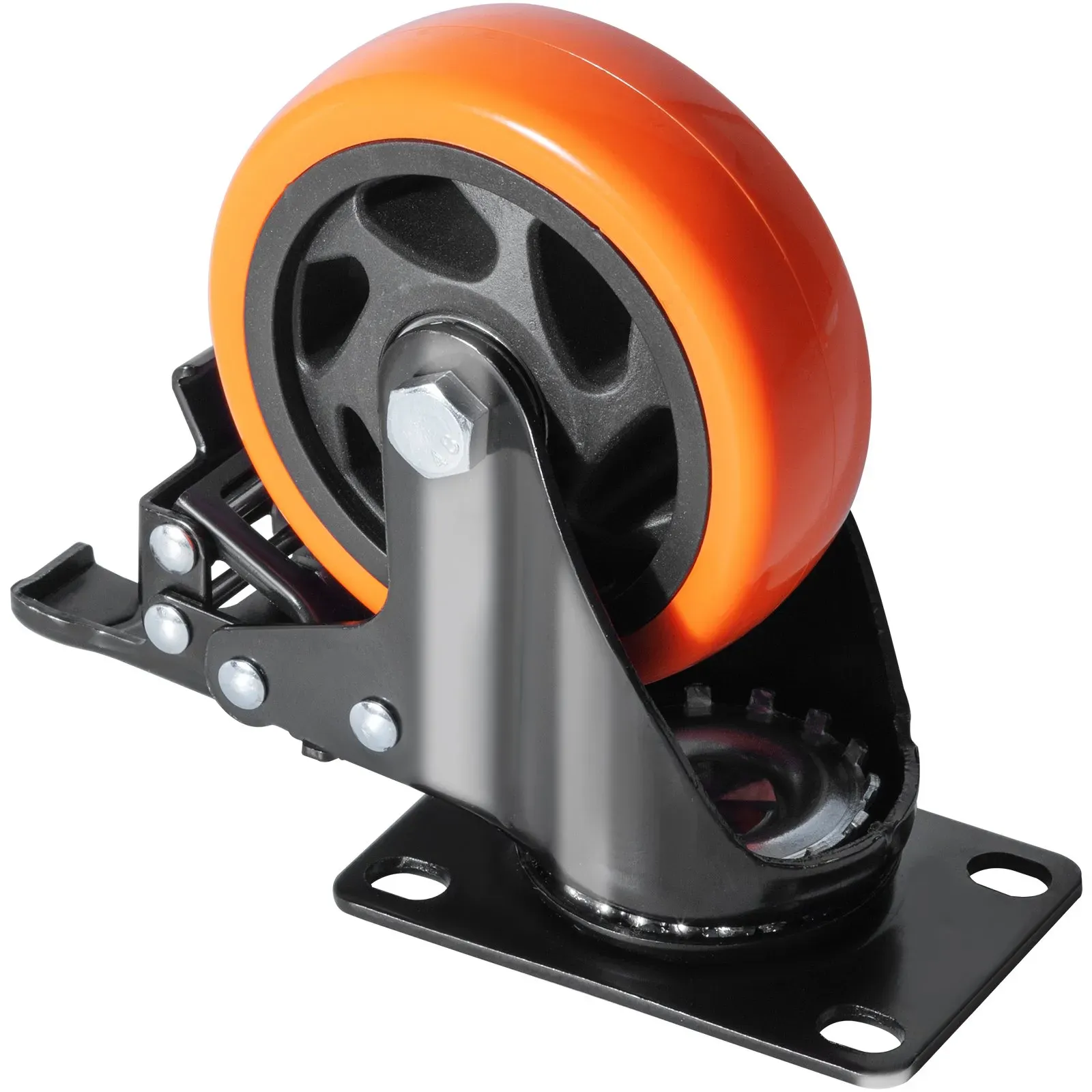 Caster Wheels, 101.6 mm Swivel Plate Casters, Set of 4, Heavy Duty 159 kg Load Capacity Per Caster โ image 3