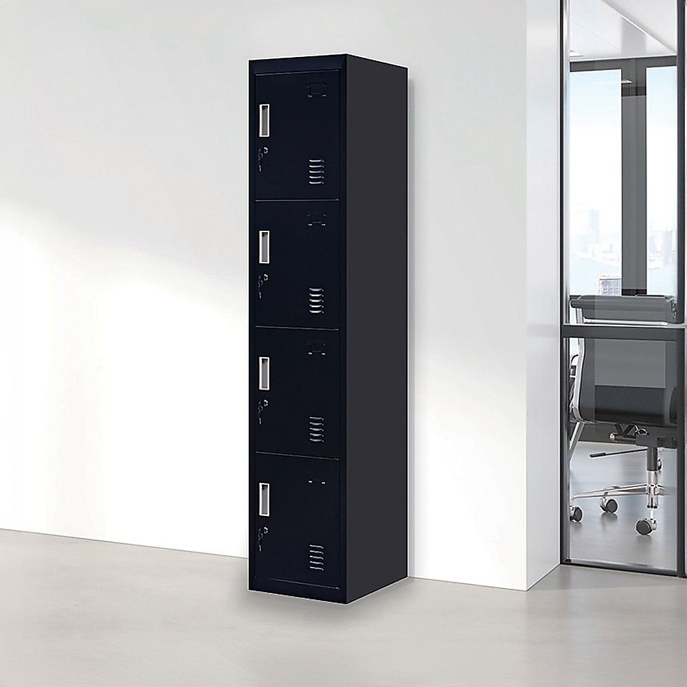 4-Door Vertical Locker for Office Gym Shed School Home Storage — image 3