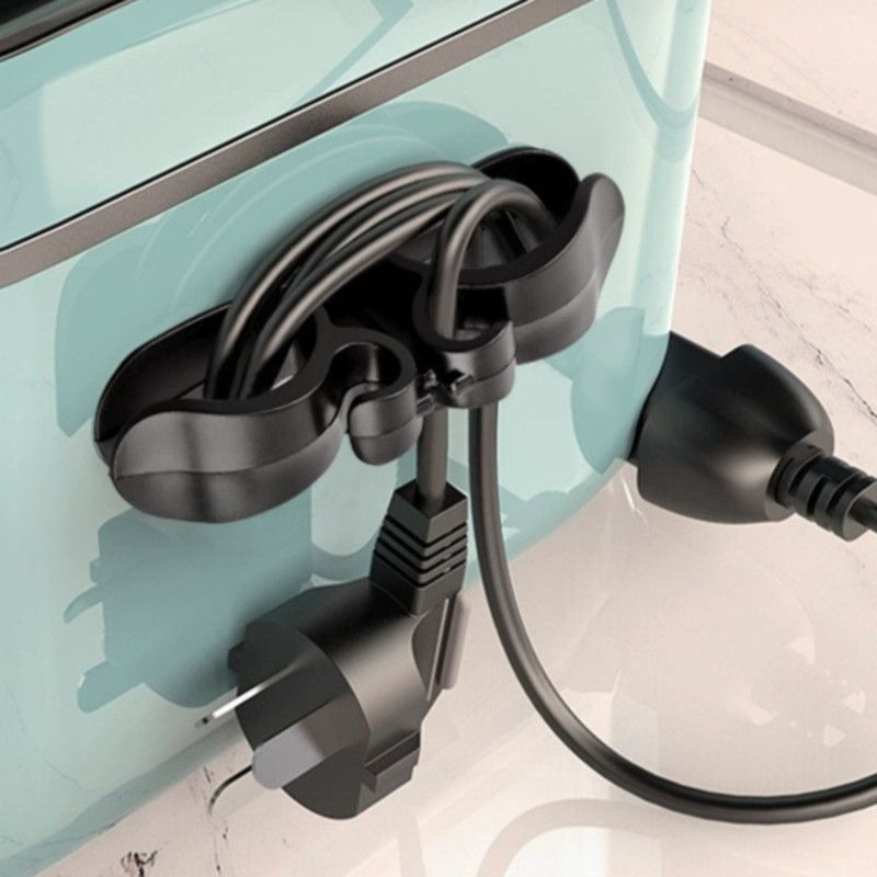 Cord Winder, Home Appliance Plug Holder, Invisible Cable Organizer for Kitchen Counter, 3-Pack - Clear — image 4