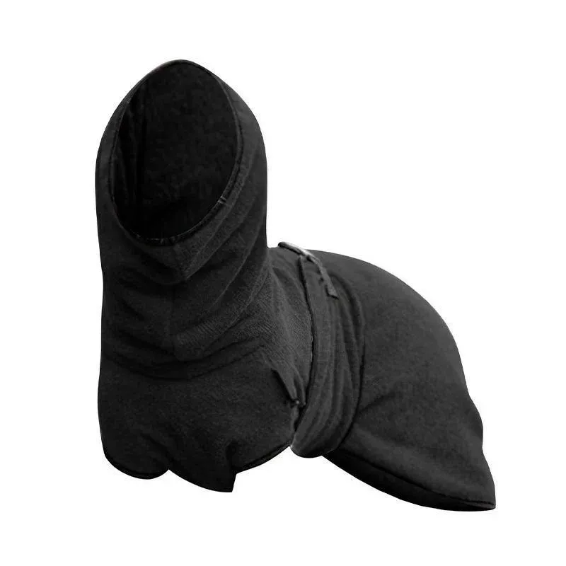 Dog Puppy Hoodies Jacket Solid Coat Pet Winter Soft Warm Clothes S-5XL Black - L