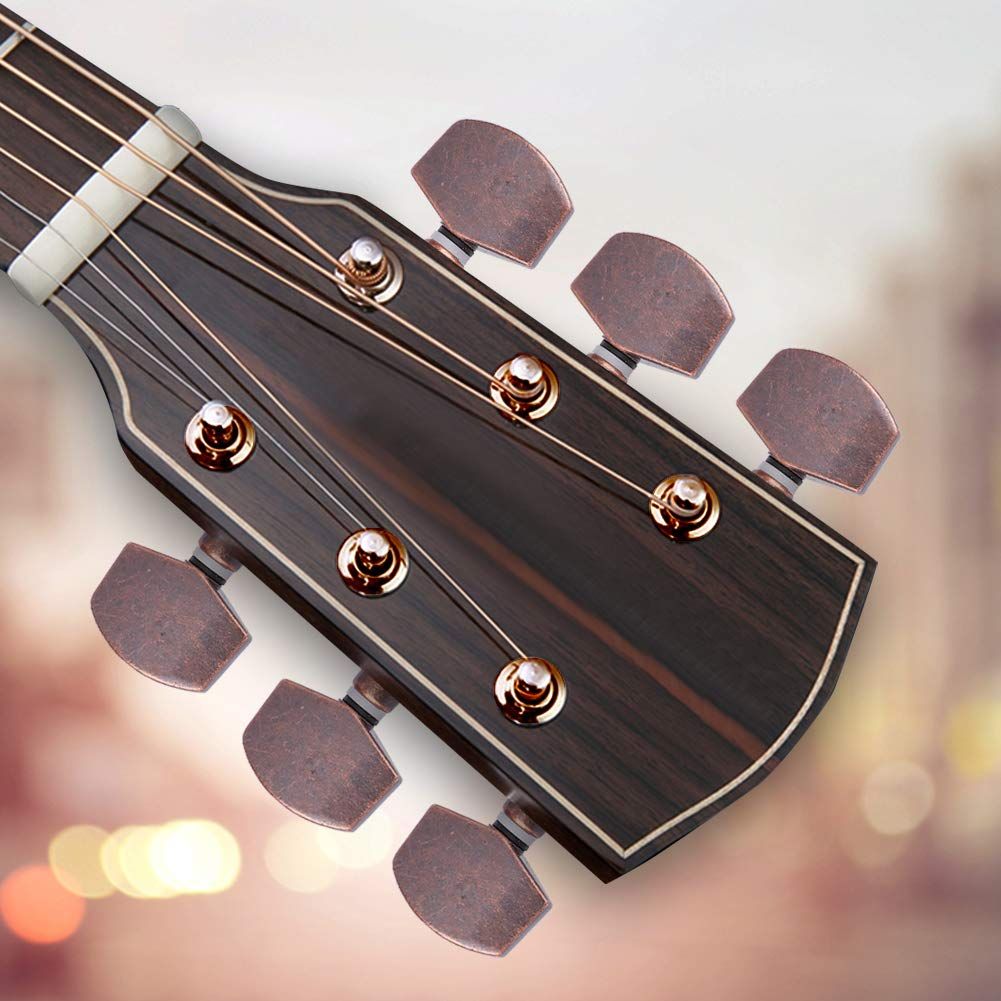 6 pcs/set Red bronze 3L 3R Guitar Tuning Pegs Red Bronze Acoustic Machine Heads Guitars Accessory โ image 3