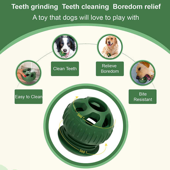 Blue Ball and Black Mold Pet Treat Dispensing Ball and Molding Set - Silicone Dog Chew Toy for Teeth Cleaning and Boredom Relief โ image 5