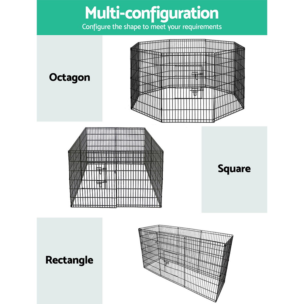 i.Pet 36" 8 Panel Dog Playpen Pet Fence Exercise Cage Enclosure Play Pen โ image 4