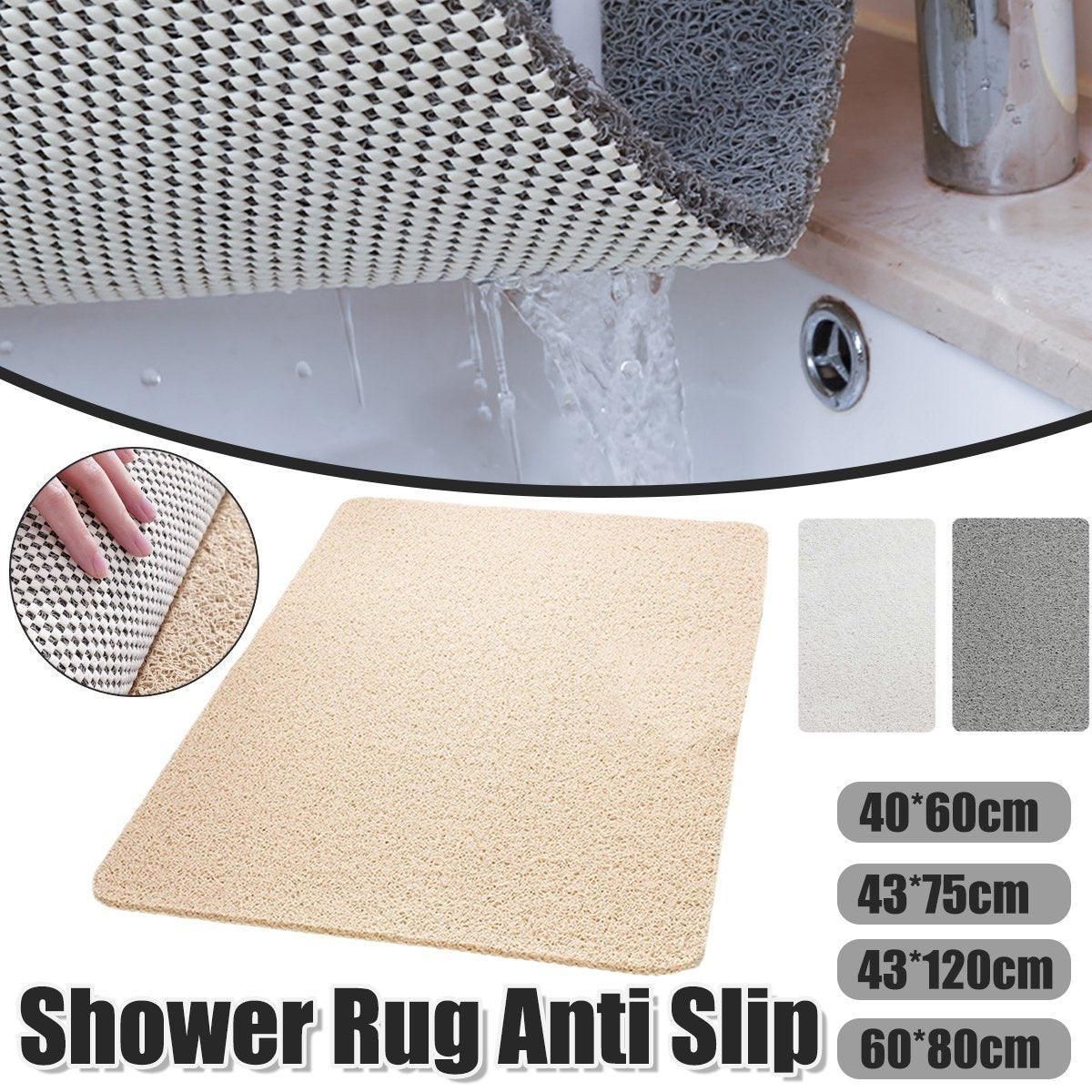 Waterproof Non-Slip Bathroom Shower Mat Anti-Slip Rug Toilet Floor Mat Washable - White-40 × 60cm — image 2