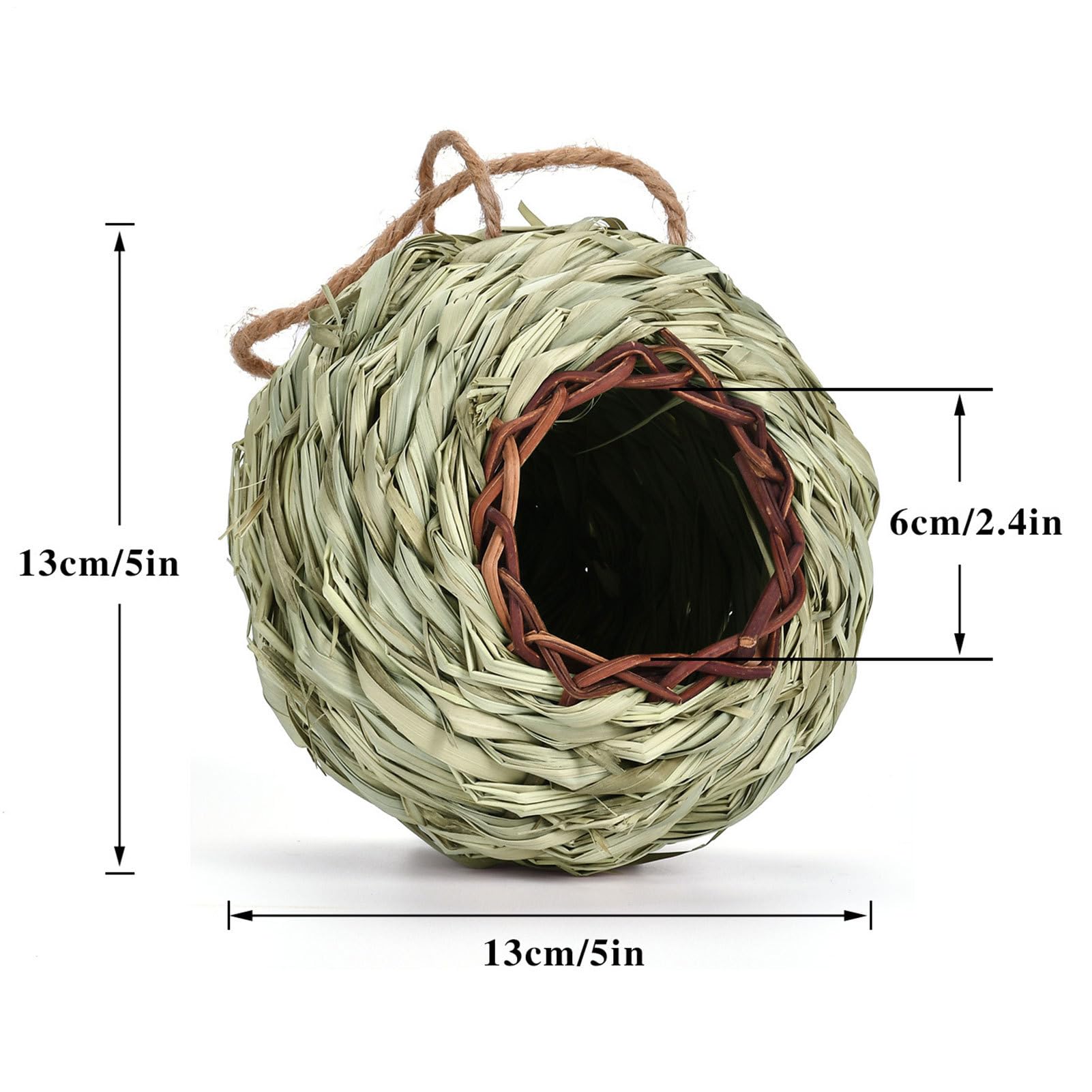 Birdhouse - Bird nest - Hand-woven - Birdhouse decoration - Garden decoration - Living room decoration - Bedroom decoration - Christmas decoration - Outdoor — image 5