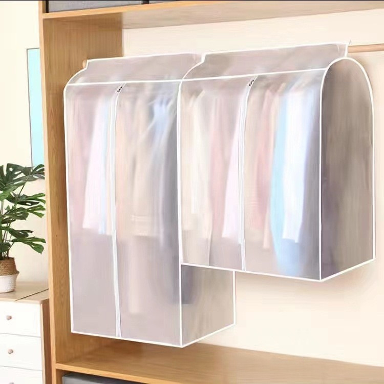 1 Piece Dustproof Garment Cover with Zip Closure for Hanging Clothes, Suits, Dresses and Wardrobe Rail Storage, White โ image 3