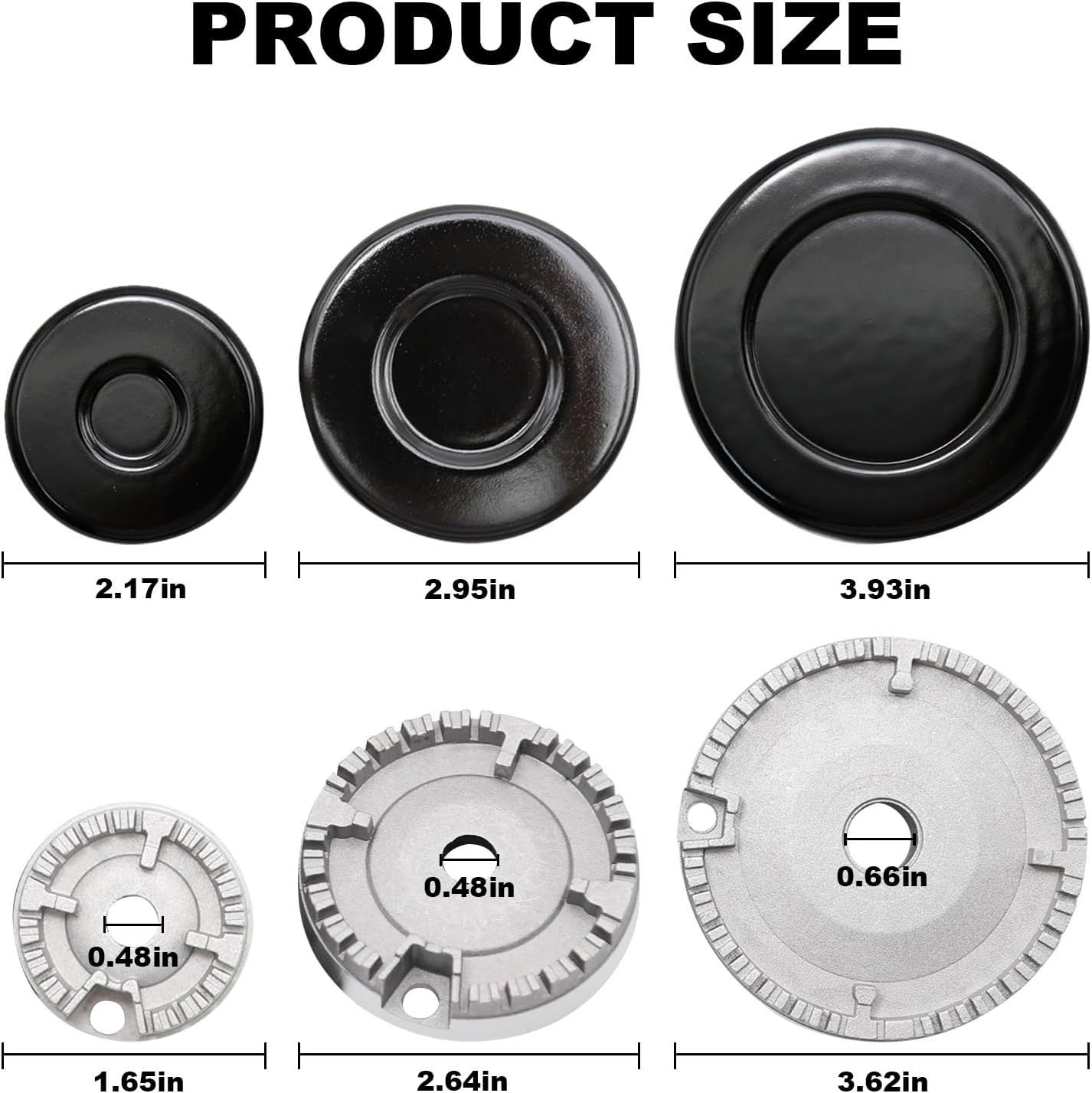 8 PCS Cooker Hat Set Stove Lid Upgraded Oven Gas Hob Burner Crown Flame Cap Gas Burner Flame Cap Fits Most Gas Stove Burners โ image 2