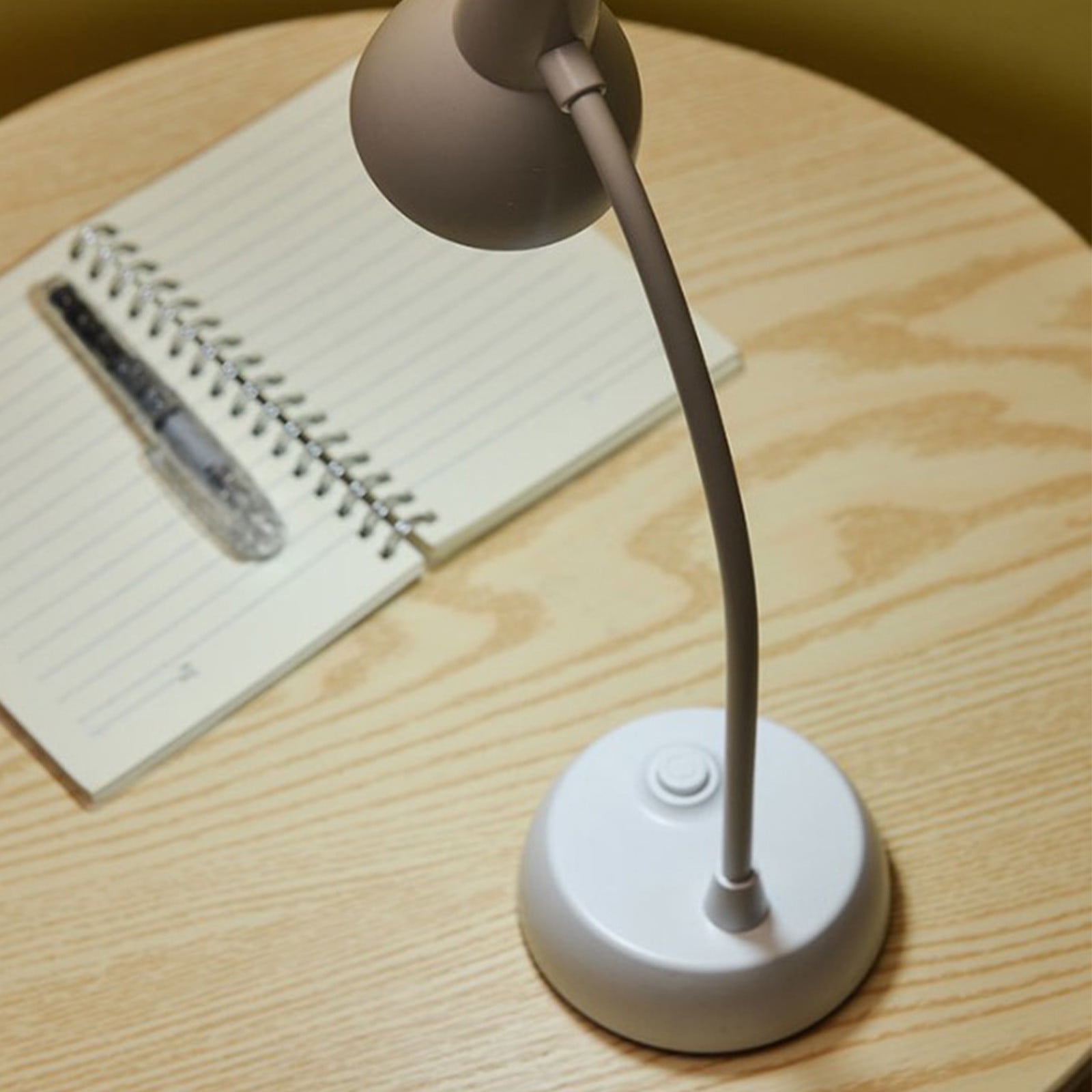 LED Desk Lamp with USB Charging Port, Auto Dimming Task Lamp, Flexible Gooseneck Table Light for Dorm Bedside, Adapter Include, White, Desk Lamp with Flexible โ image 4