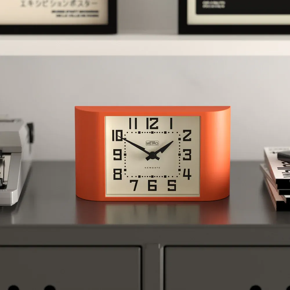 Newgate Mini Metro Mantel Clock-Pumpkin Orange — image 2