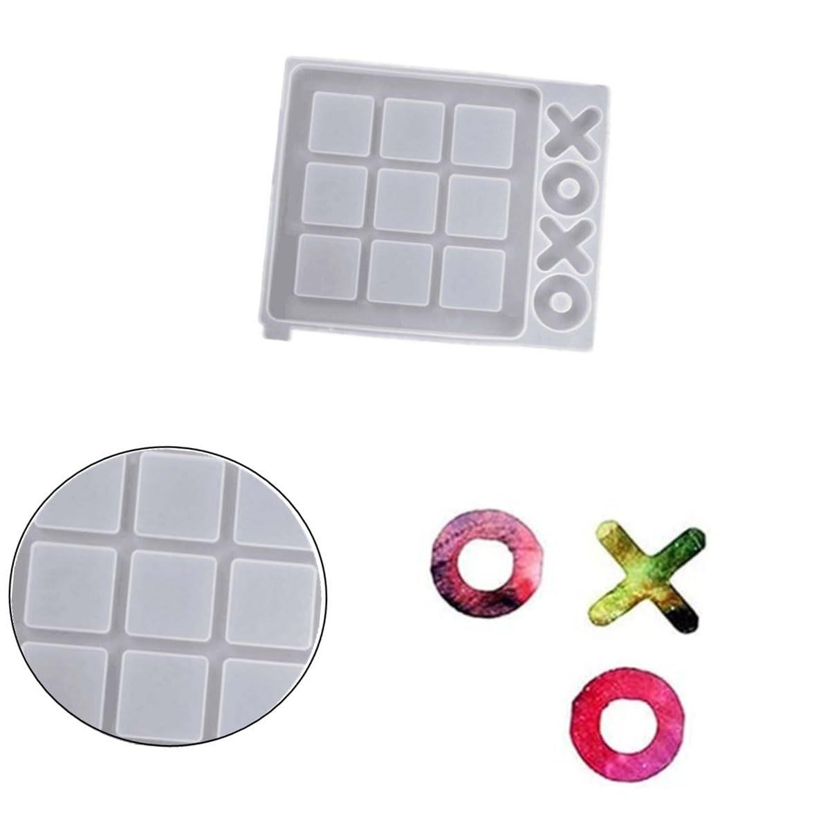 Large Resin Mold Molds for Resin Casting, Large Epoxy Resin Silicone Molds for DIY Tabletop Board Game,Travel Game