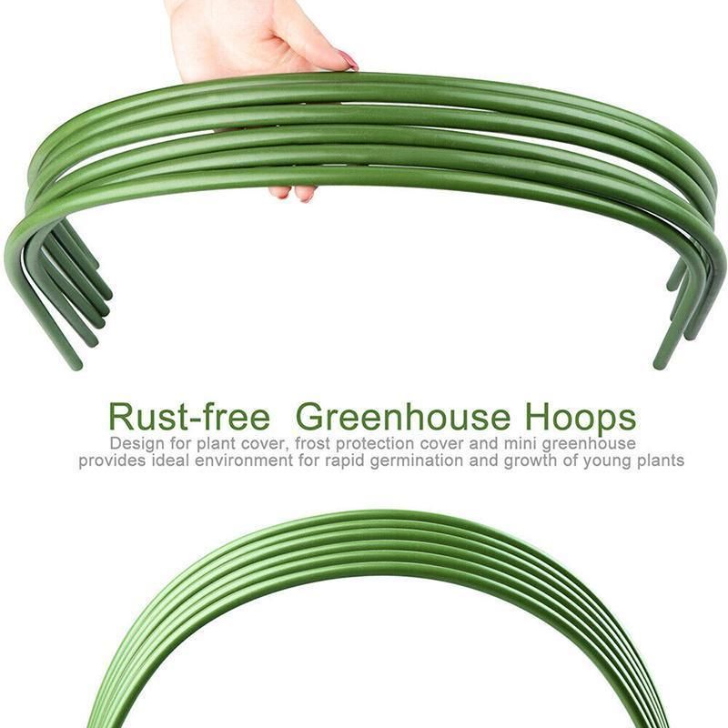 6PCS Greenhouse Plant Hoops Garden Tunnel Support for Row Covers and Netting — image 6