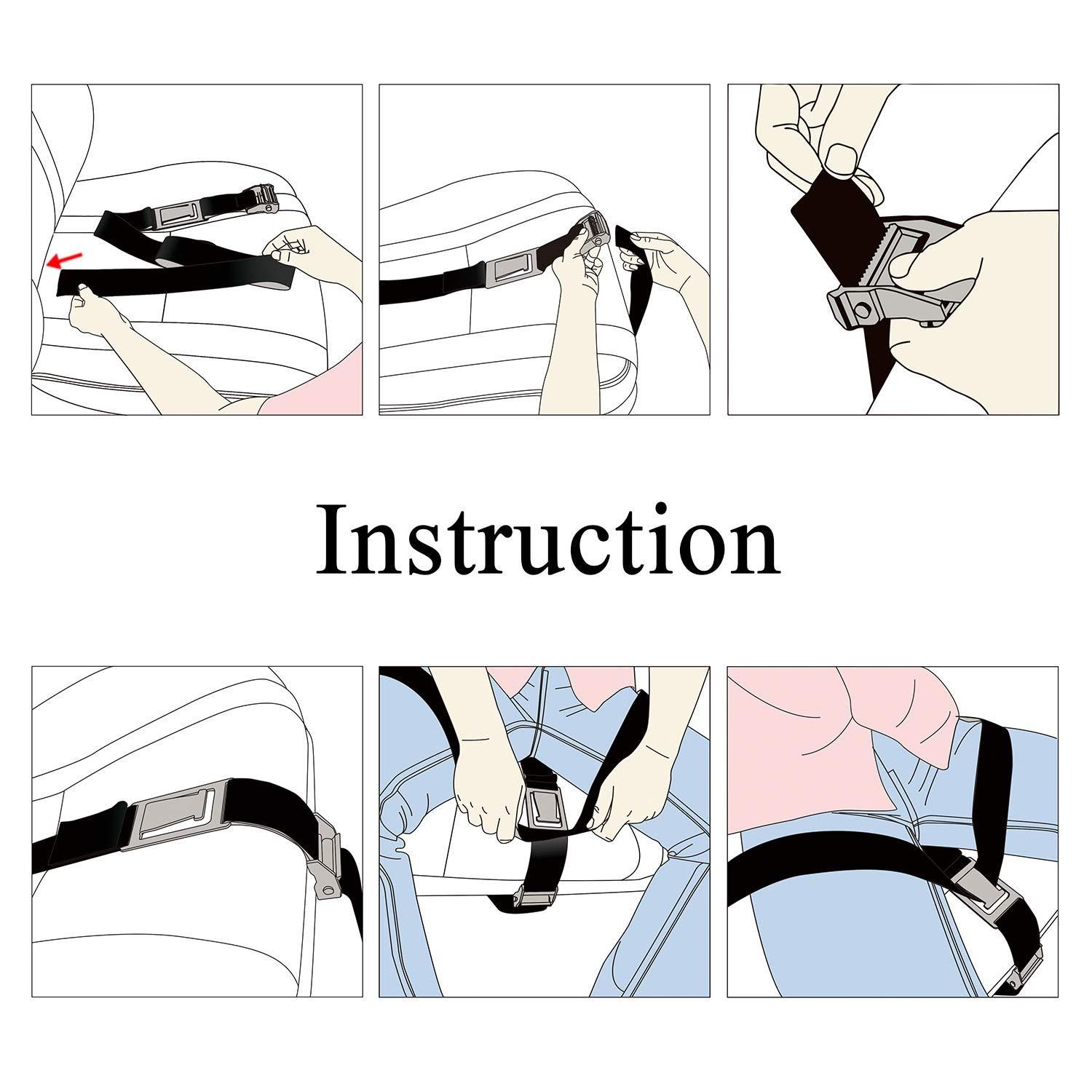 General Latch Interface Strap The Passenger Car Baby Seat Fixing Straps Latch Connector Pregnant women's car belt adjuster — image 3