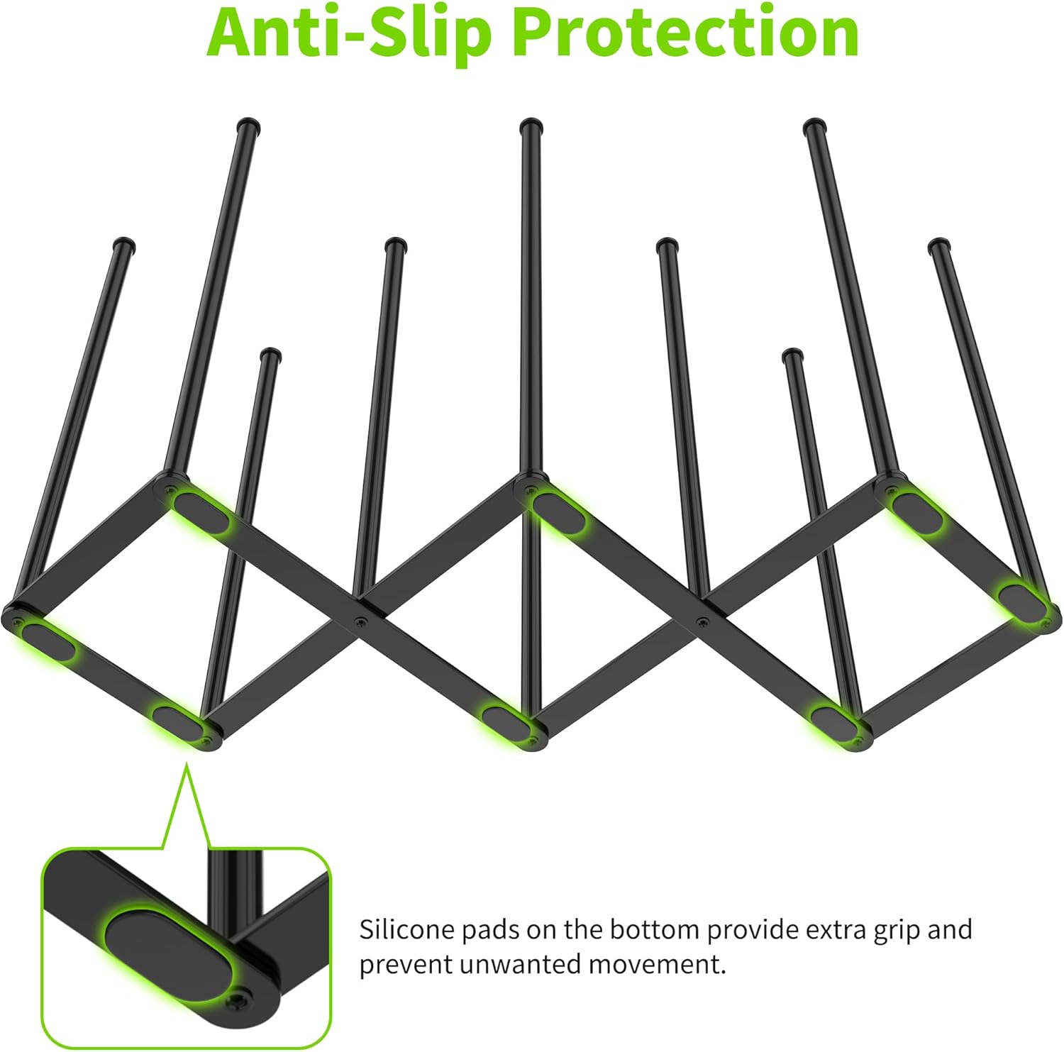 Collapsible Bottle Drying Rack, Foldable Baby Bottle Drying Rack, Portable Drainer Stand Holder for Water Bottles, Cup, Reusable Silicone Bag, Cutting Board — image 6