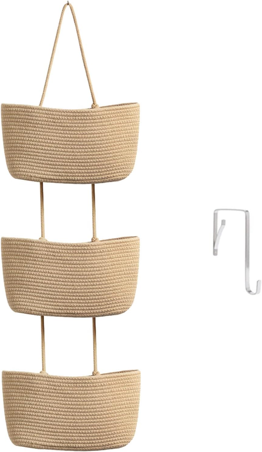 Foldable Wall-Mounted Storage Basket - Hanging Organizer for Home Use