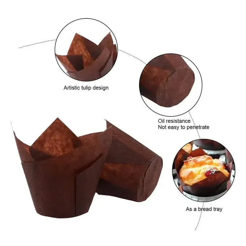 1000PCS Grease-proof Cupcake Liners Muffin Cup Cake Paper Cup Large - Cowhide — image 6