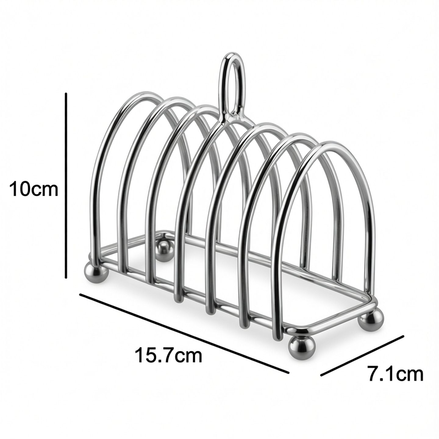 Stainless Steel Slice Toast Rack Kitchen Accessory for Storage for Gatherings Parties and Outdoor Activities Compact Design for Home and Restaurant Use — image 5