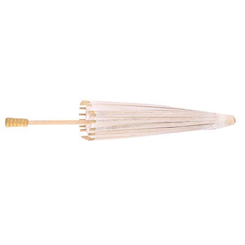 White Color Paper Decorative Umbrella Parasol Wedding Bridal Party Decor Photo Cosplay Prop for Rainbow Party Decoration(30CM) — image 3