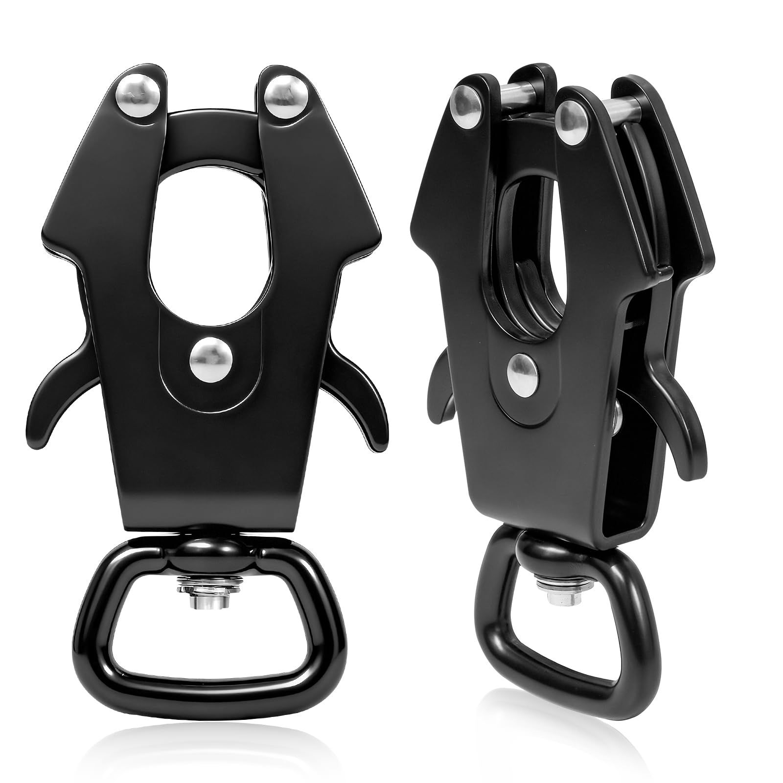 3 Pcs Frog Clip, Heavy-Duty Dog Leash Clasp, Quick Release/Locking Tactical Frog Clip, Replacement Clasp for Dog Leash, 360 Degree Swivel Buckle (Small