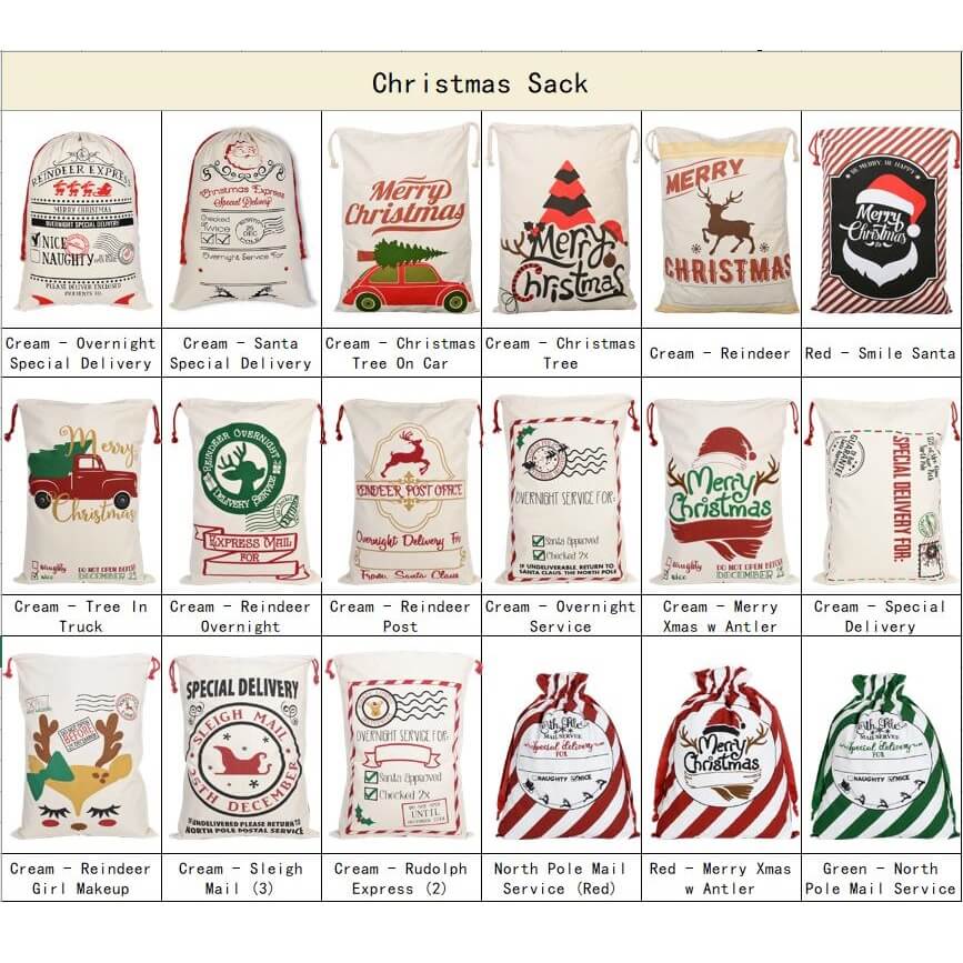 Large Christmas XMAS Hessian Santa Sack Stocking Bag Reindeer Children Gifts Bag, Special Delivery By Alpaca โ image 4