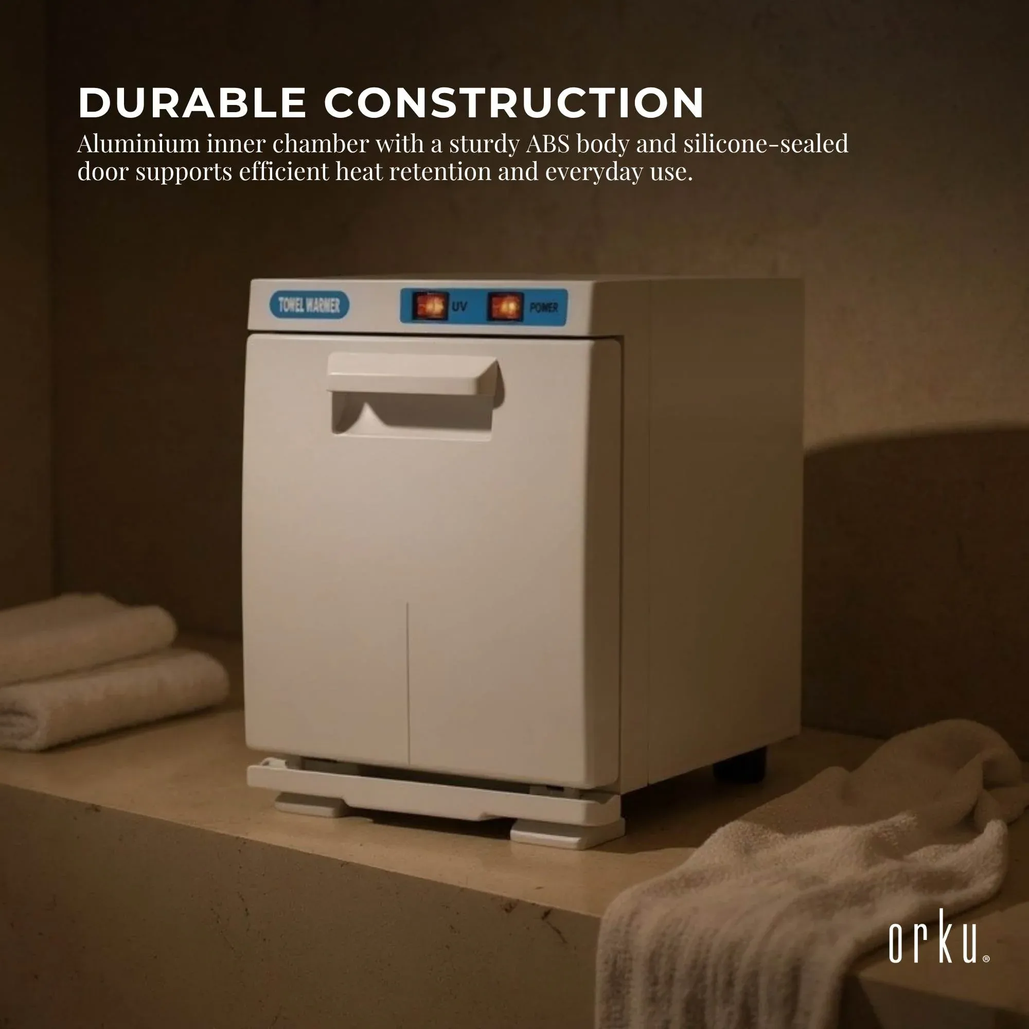 Orku 5L Electric Hand Towel Warmer UV Cabinet Salon Spa White β image 5