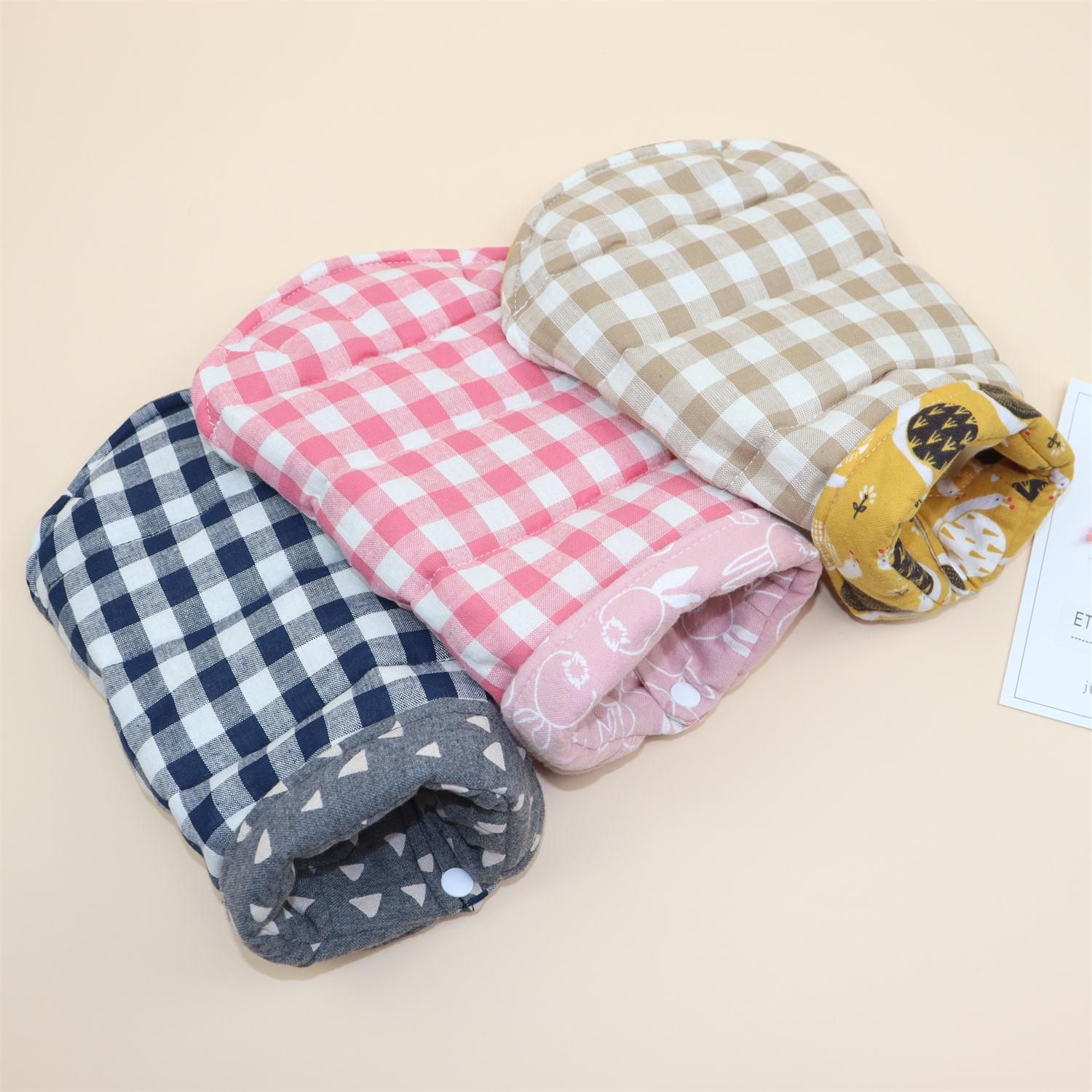 Dog Vest Qipet Reversible Winter Cotton Padded Medium Double-sided vest blue gray — image 2