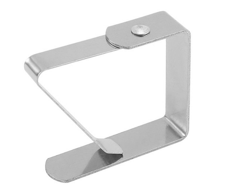Stainless Steel Home Kitchen Teapot Table Cloth Holders Clip Clamp 4pcs Silver Tone Cloth Clip/Holders Premium Table Cover — image 4