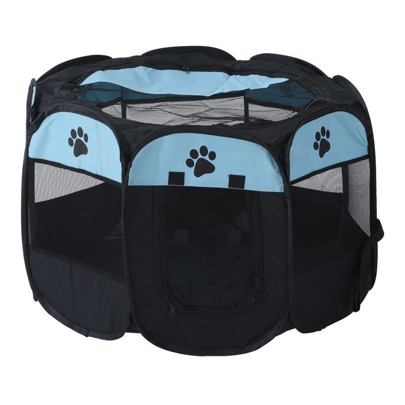 Portable Pet Playpen with Oxford Cloth, Foldable Octagon Dog & Cat Tent, Indoor & Outdoor Use size 74*74*43cm
