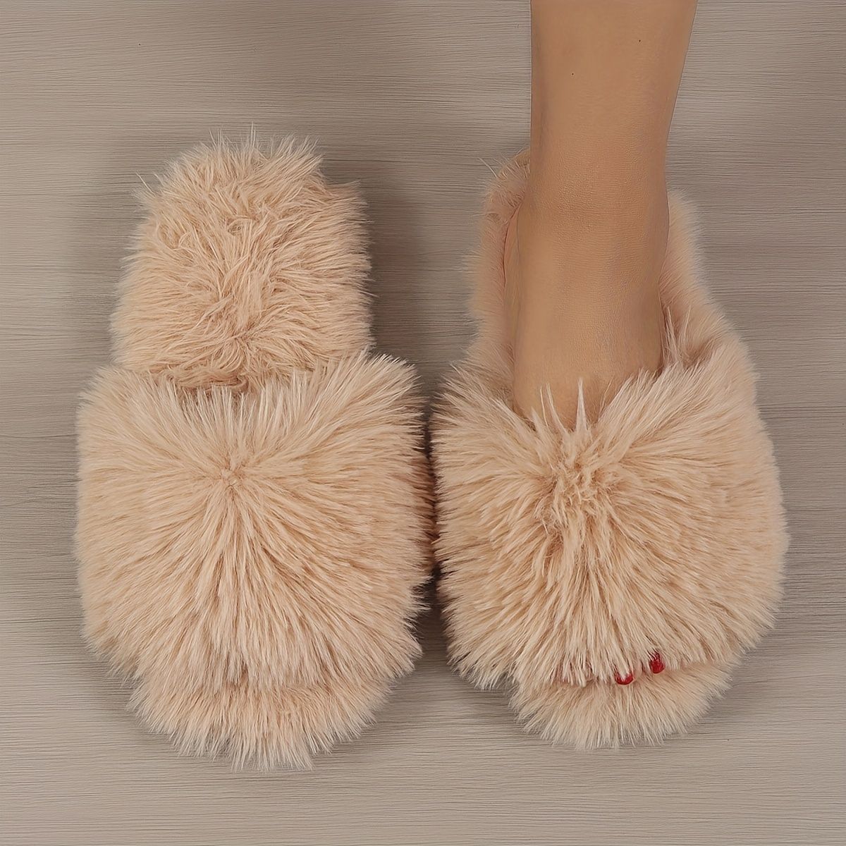 Women'S Furry Slippers High-Quality Slippers Comfortable Slippers Trendy - Rose red - Size 43 โ image 6