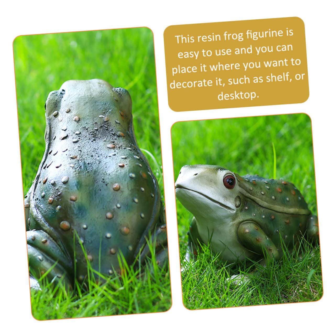 Animal Model Adornment Frog Ornaments Crafts Outdoor Synthetic Resin Yard Frog Decorations resin(1 pcs)