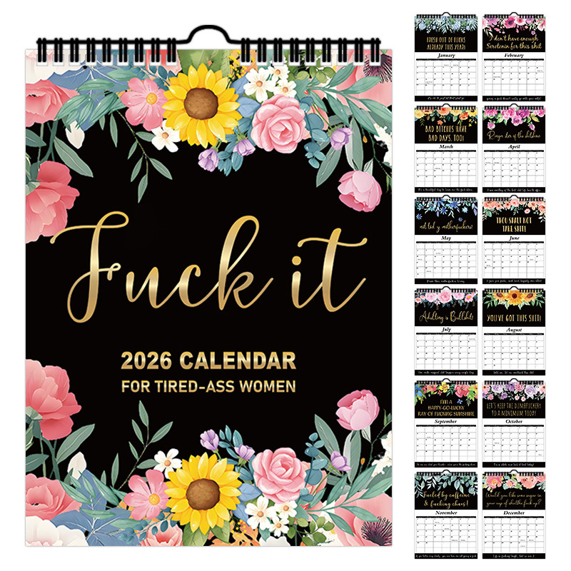 Exhausted women 2026 Wall Calendar 28.5 × 21 cm – Funny and Inspirational Designs for Home, Office, or Gift in Australia — image 3