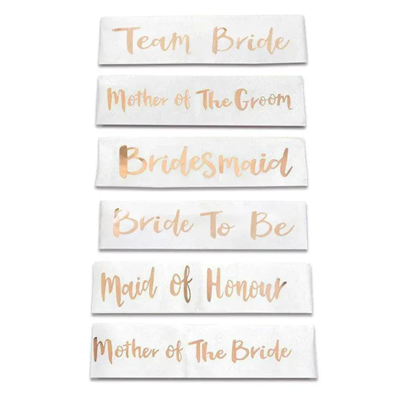 Bridal Party Sash Rose Gold Bride Bridesmaid Maid Honour Mother Hens Night Wear - Maid Of Honour โ image 3