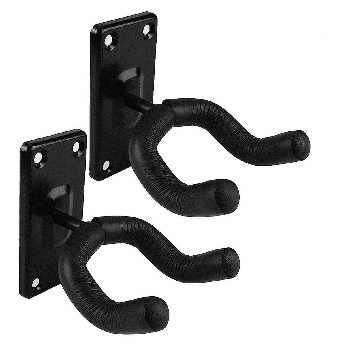 2 Pack Guitar Wall Mount Hangers for Electric Acoustic and Bass Guitars Ukulele the yoke can be adjusted up to 360 degrees