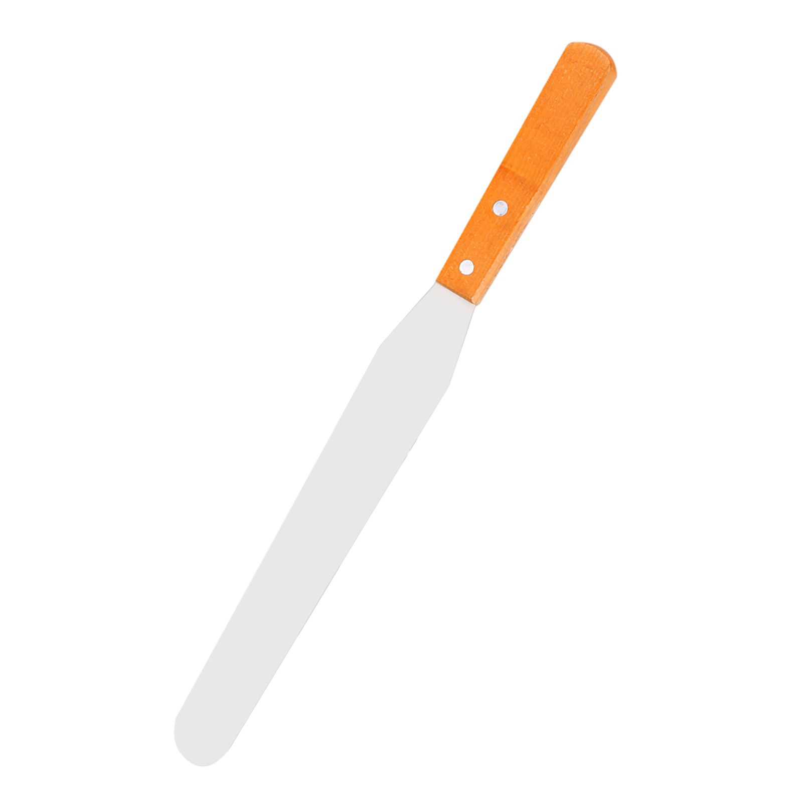 Stainless Steel Wood Straight Spatula Cake Icing Decorating Smooth Tool for Baking Pastry — image 2