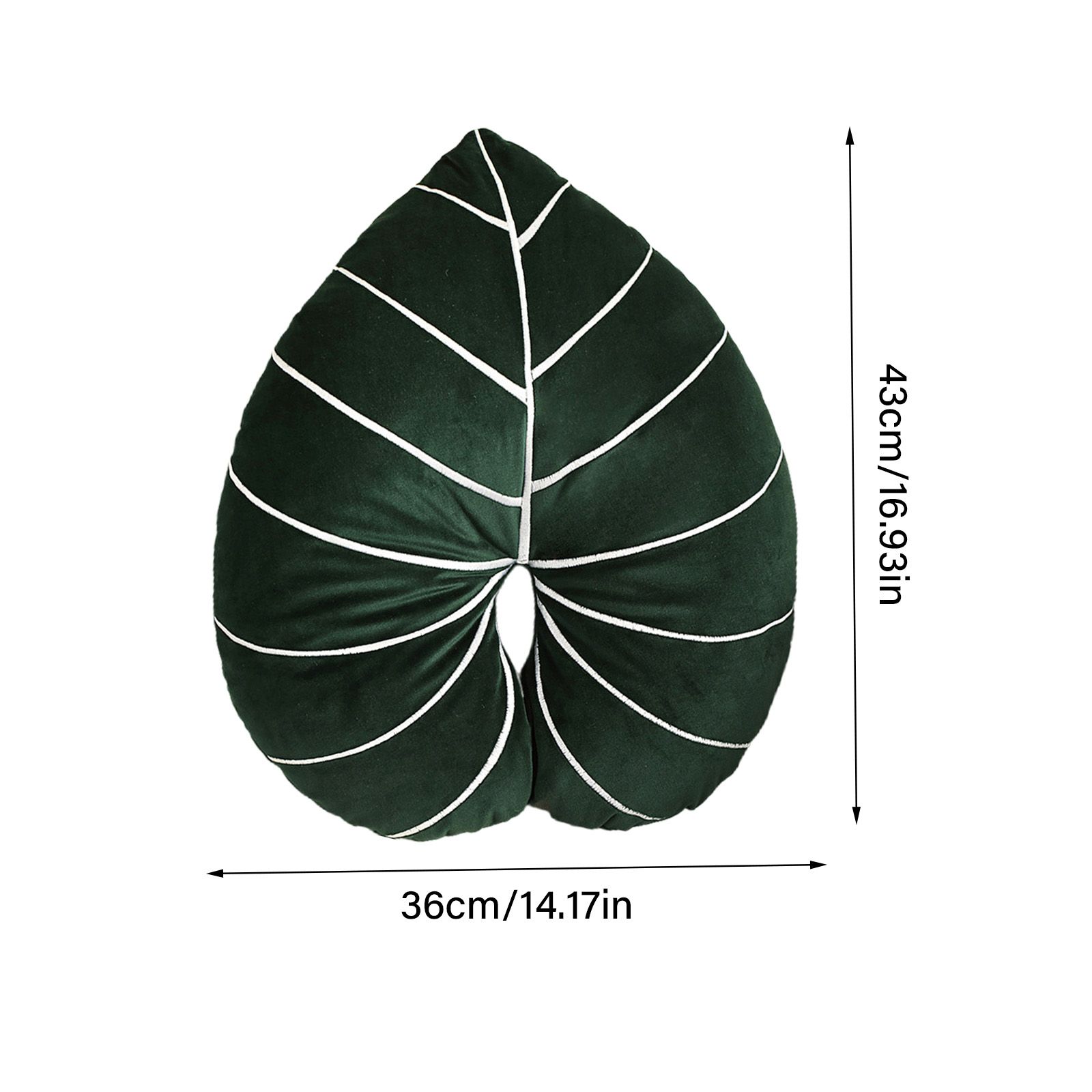 Turtle Back Bamboo Sofa Pillow Cushion Leaf Shaped Throw Pillow — image 2