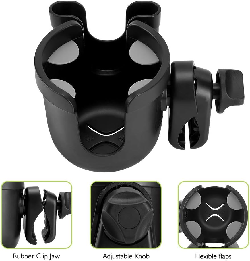 Stroller Cup Holder with Phone Holder, Bike Cup Holder, Universal Cup Holder for Uppababy Nuna Doona Strollers, 2-in-1 Cup Phone Holder for Stroller, Bike โ image 4
