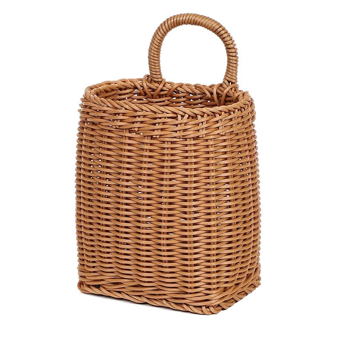 Vintage Wall Hanging Basket Kitchen Storage Basket Small Flower Basket Organizer - 15cm