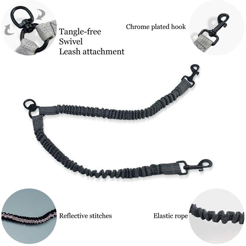 Pink Pet Double-Ended Rope + 1.5M Leash - Easy to walk two dogs, tangle-free design โ image 5