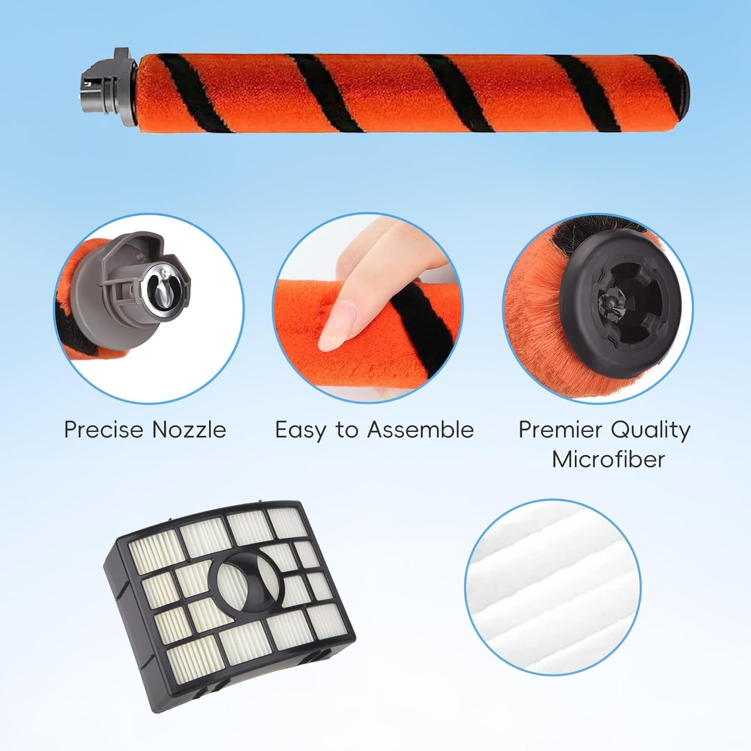 Replacement Brush Roll ilters Compatible with Shark Apex DuoClean AZ1000 AZ1002 AZ1003BRN AX950 AX951 AX952 NV830 NV831 NV835 ZU881 ZU885 Vacuum,Part # — image 4