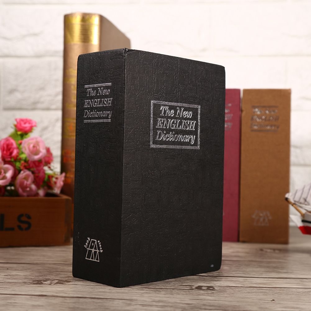 1Pc Security Lock Dictionary Safe Secret Book Cash Money Jewellery Hidden Locker Box (Black) โ image 2