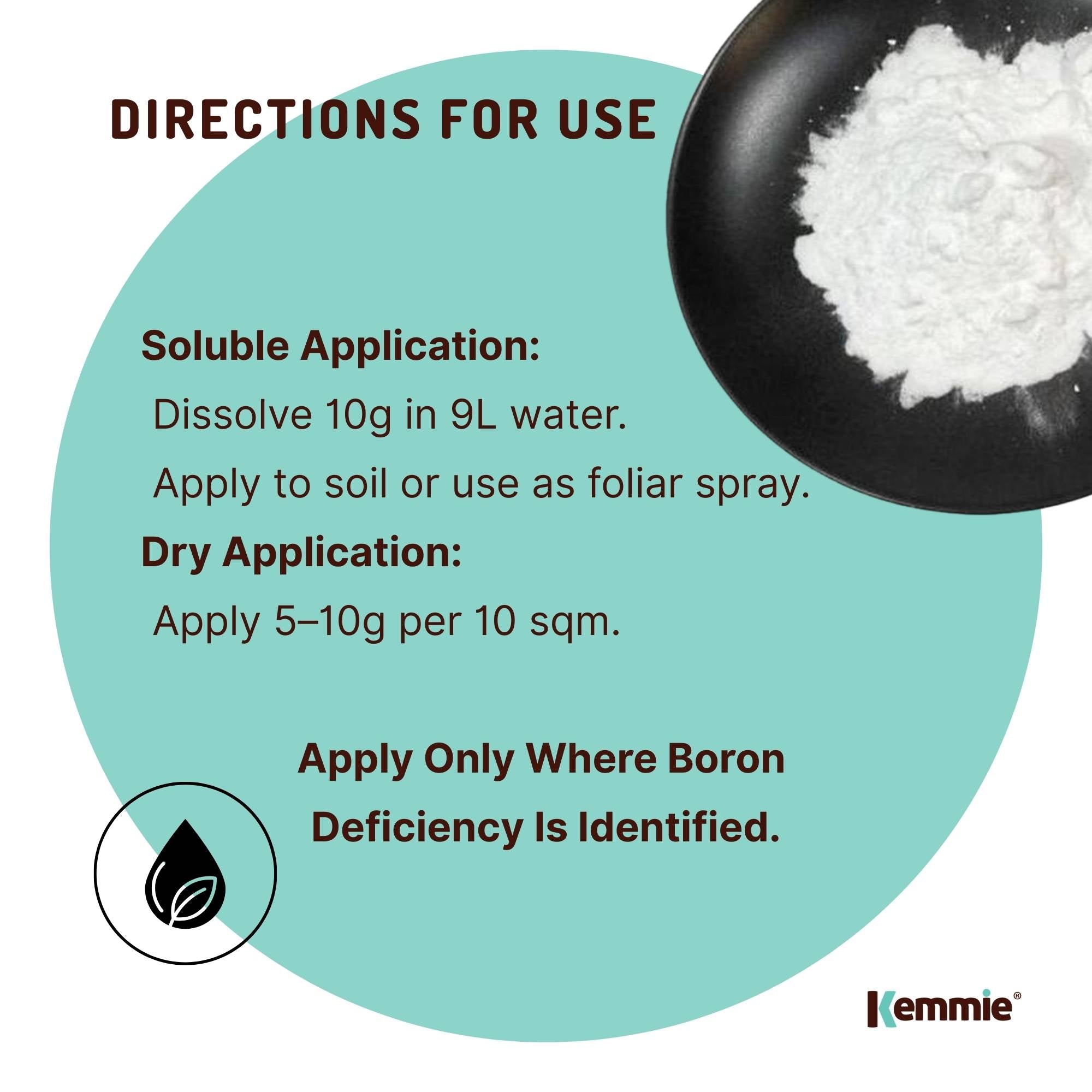 Kemmie 10Kg Boric Acid Powder 99.9% Pure - Soluble Orthoboric Acid H3BO3 — image 6