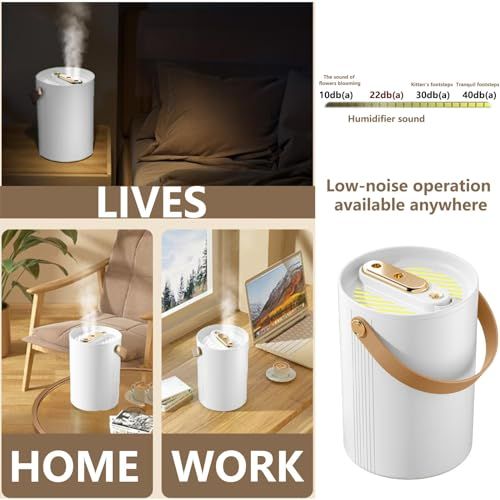 Portable Humidifiers for Bedroom, Cool Mist Humidifiers for Home Kid Bedroom & Plants, Quiet Top Small Humidifier Lasts โ image 5