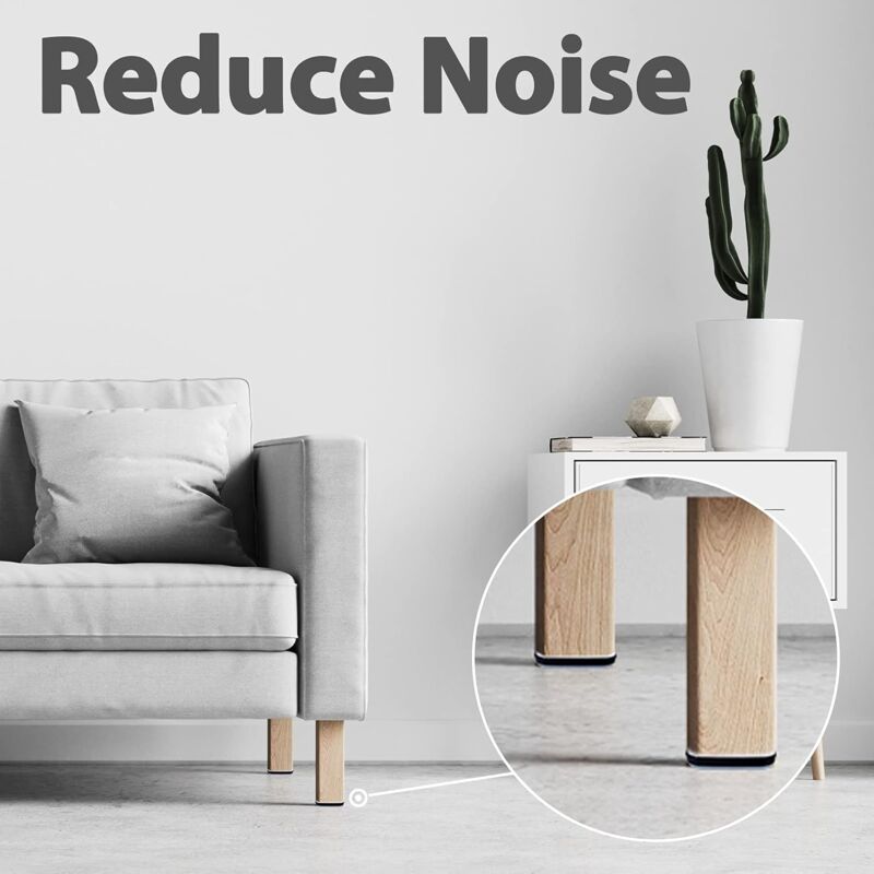 Furniture Sliders, 16 Pieces Ptfe Teflon Square Self-Adhesive Furniture Sliders Suitable For Smooth Floors And Carpets — image 3