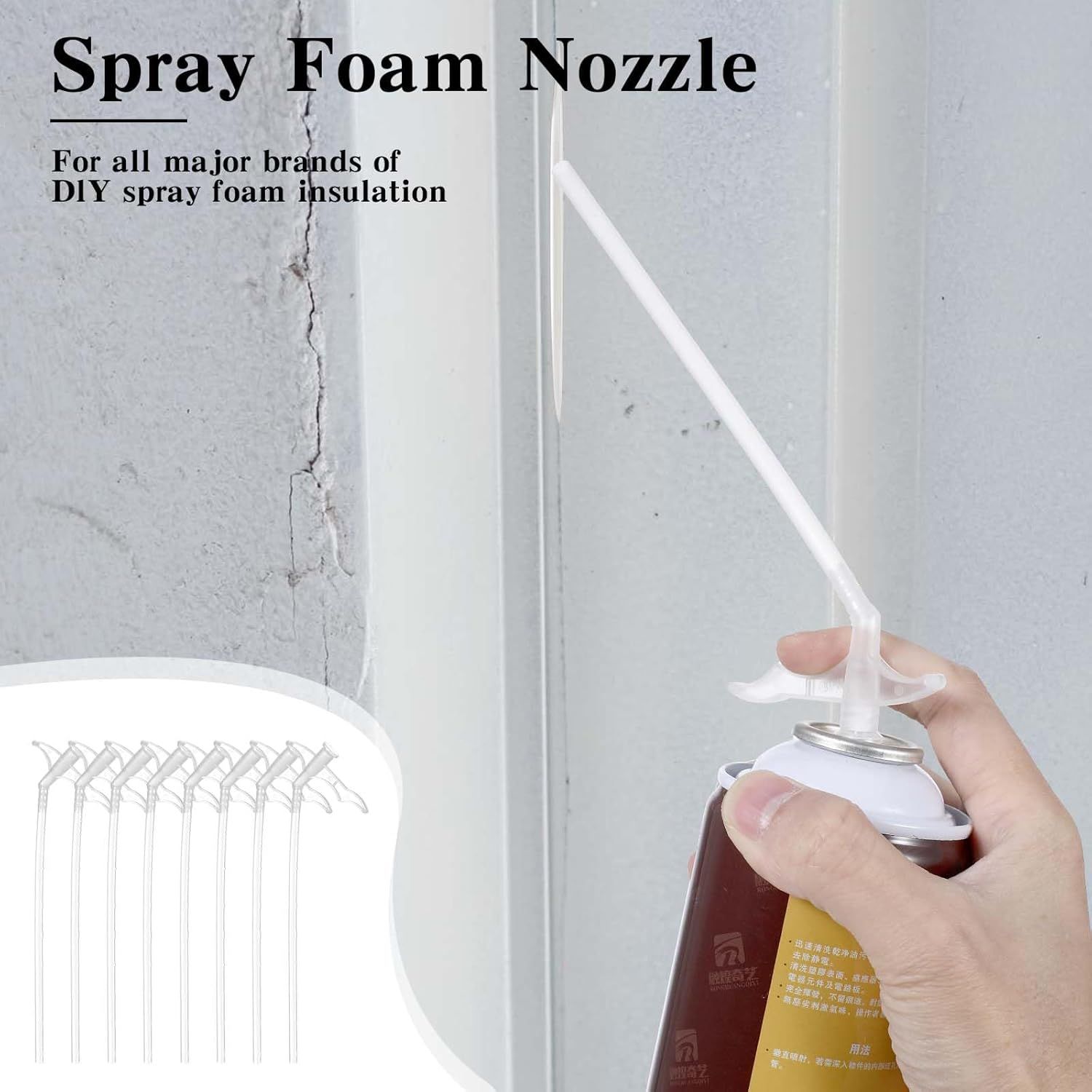 10Pcs Spray Foam Nozzle Attractive Expanding Foam Nozzles Spray Foam Replacement Tube for DIY Spraying as Shown Industrial Adhesives โ image 5