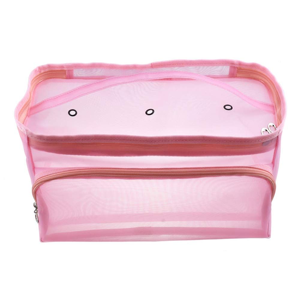 Knitting Bags Nylon High Capacity Mesh with Zipper Yarn Tote Holder Organizer Storage Case for Sewing Carrying Knitting Needles