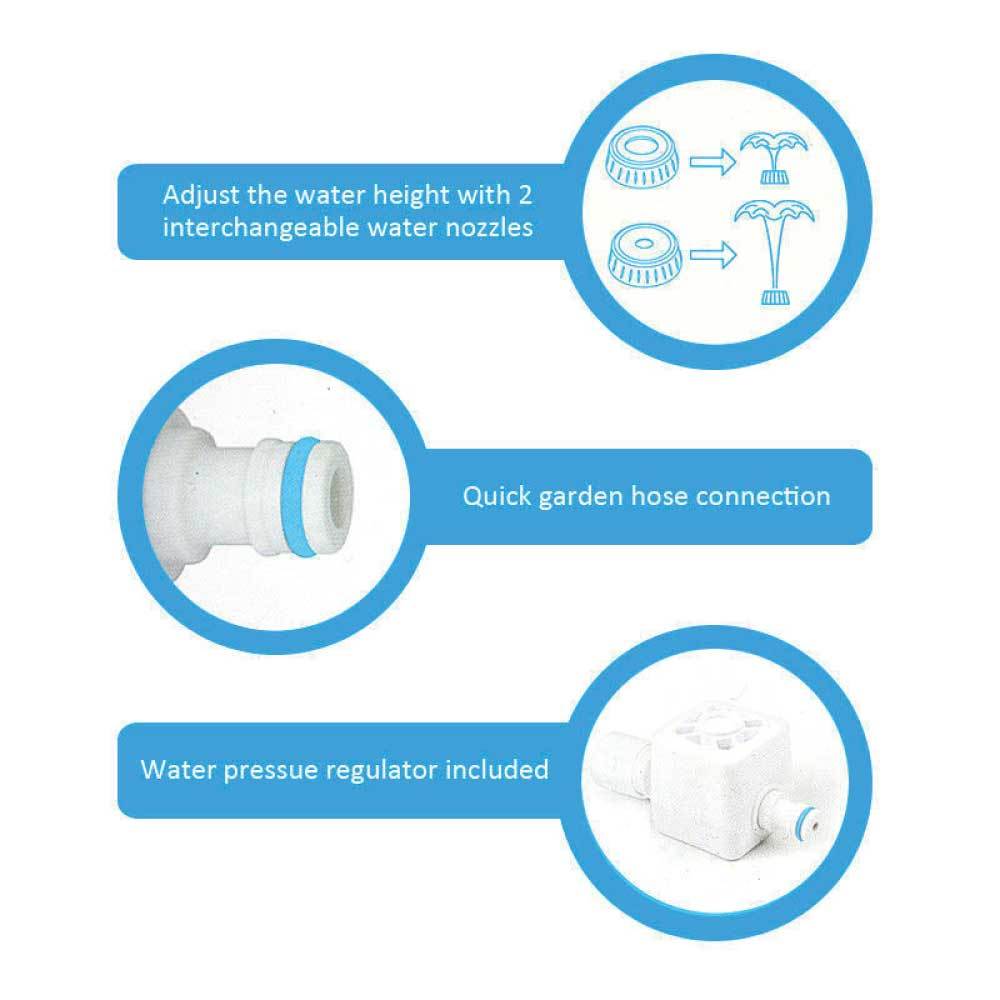 Dog Drinking Water Fountain Outdoor AFP Garden Push On Pet Sprinkler Dispenser — image 5