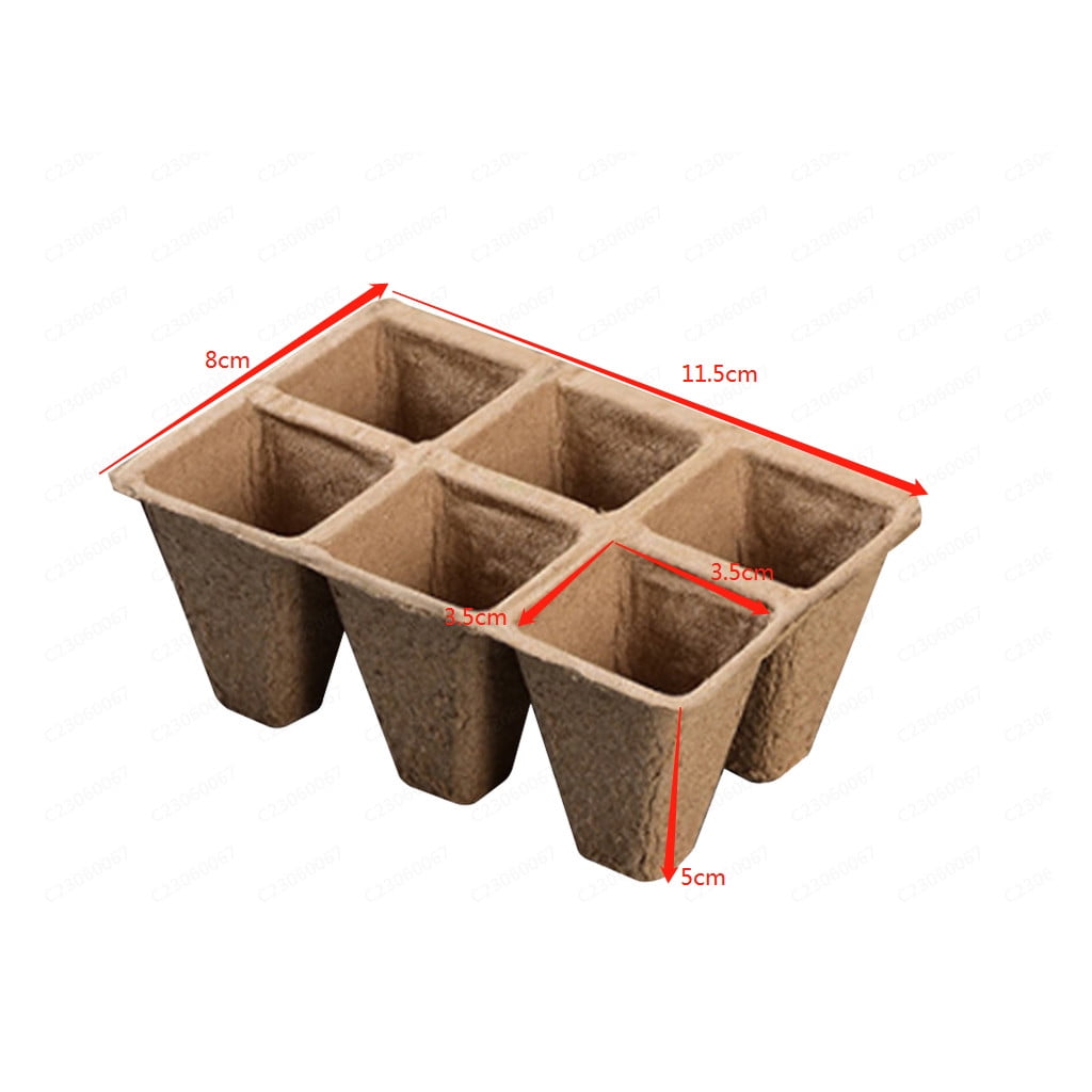 30 Cells Peat Pots Seed Starter Trays 5 Packs Biodegradable Seedling Pots Germination Trays Organic Plant Starter Kit B — image 3
